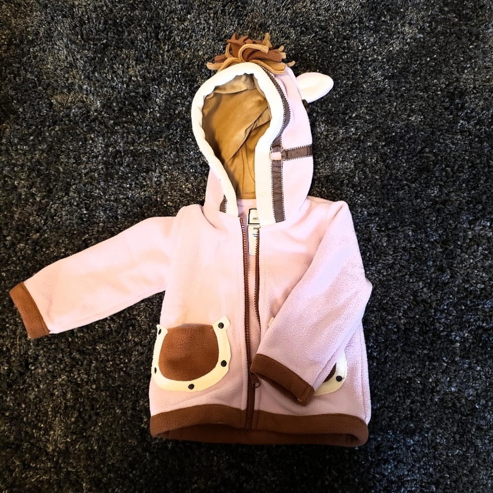 Girl's Pink Horse Jacket